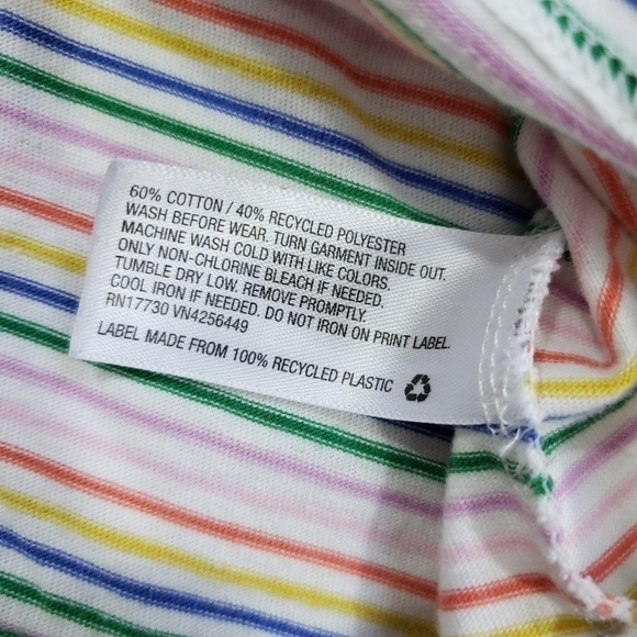 Cat & Jack Rainbow Striped Ruffle Wrap Top - Picture 4 of 4